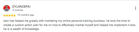 Google review of Spartan Digitals by DYLANCEFAI